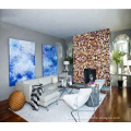 Luxury semiprecious stone blue agate tiles for wall